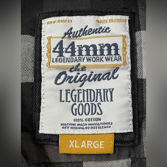 44mm Legendary Work Wear Long Sleeve Check Shirt Men’s XL - Picture 2 of 4